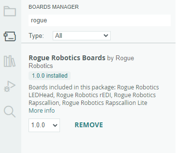 Boards Manager Installed